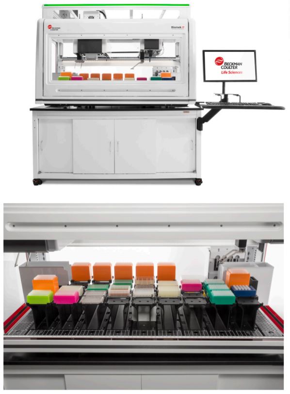 The Biomek i7 Hybrid (Multichannel, Span-8) Genomics Workstation