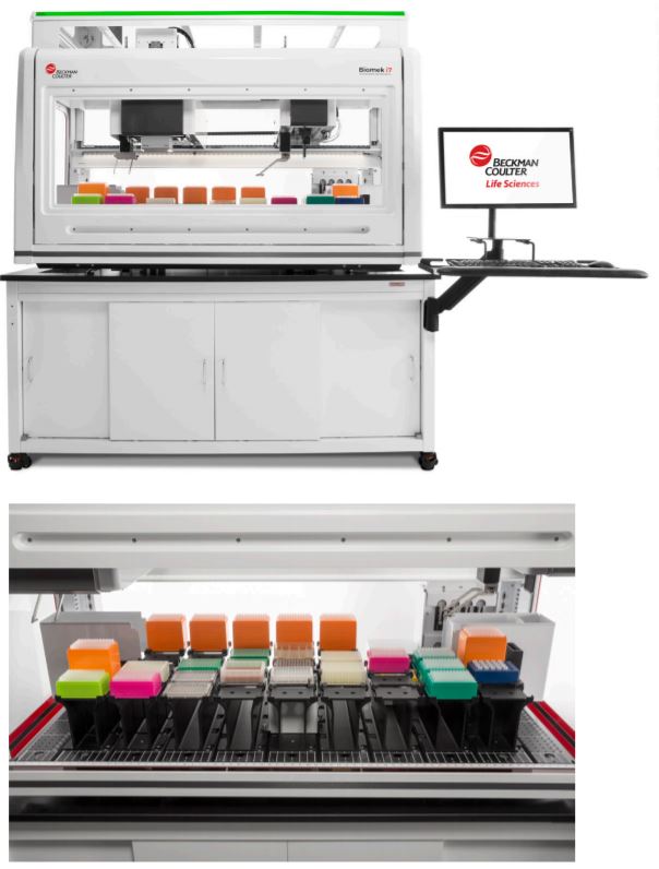 Biomek i7 Dual Hybrid (Multichannel 96, Span-8) Genomics Workstation 