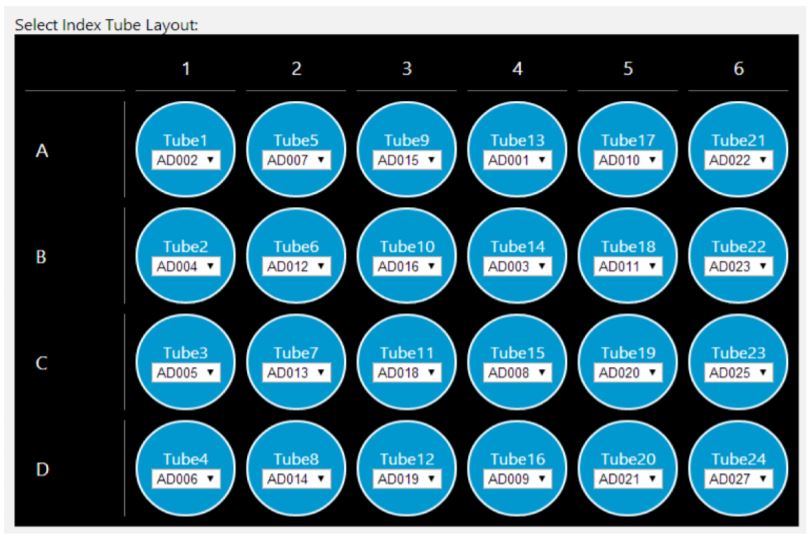 Figure 6. Guided Labware Setup enables selecting index tube layout