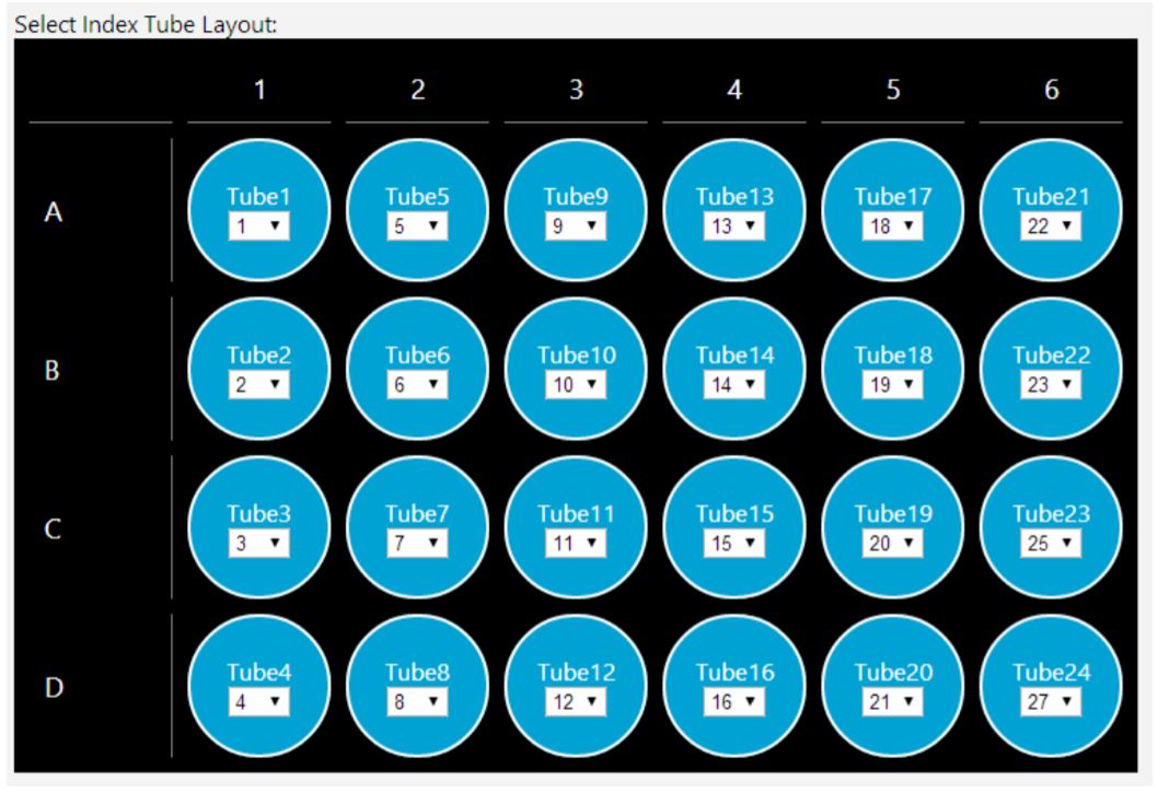 Figure 6. Guided Labware Setup enables selecting index tube layout