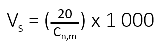 Establishing minimum sample air volume formula