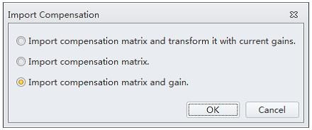 CytExpert Import Compensation Dialogue Box