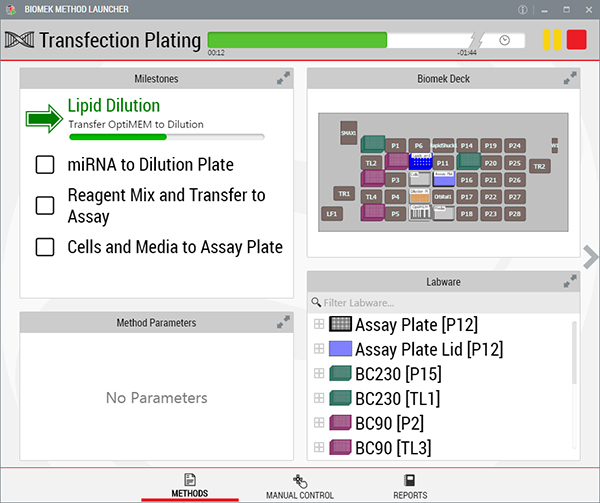 Automation Biomek Method Launcher Running