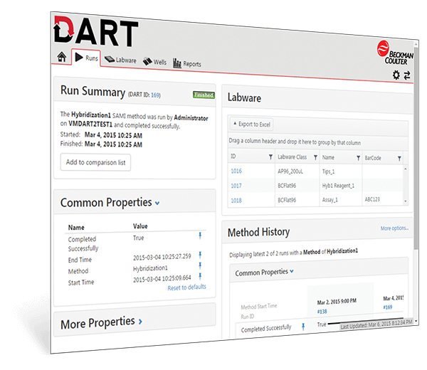 Окно программы DART 2.0