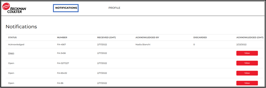 MANAGE REGULATORY NOTIFICATION Step 6 Screenshot