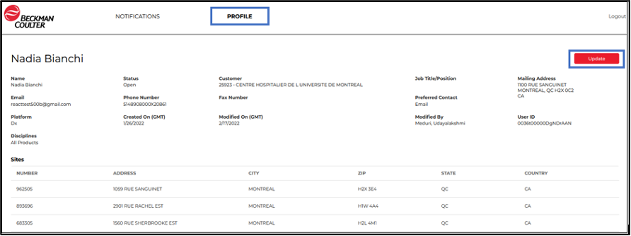 MANAGE REGULATORY NOTIFICATION Step 7 Screenshot