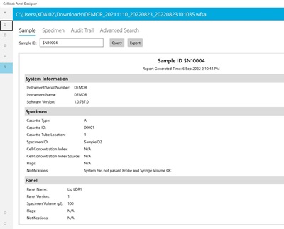 Example of information contained in sample log part 1