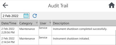 Shutdown audit trail