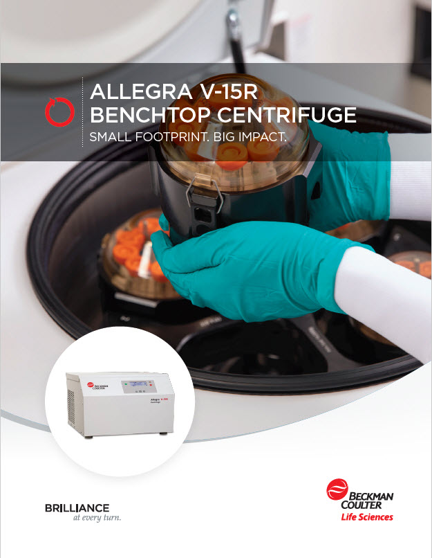 Cover of the brochure of Allegra V-15R benchtop centrifuge