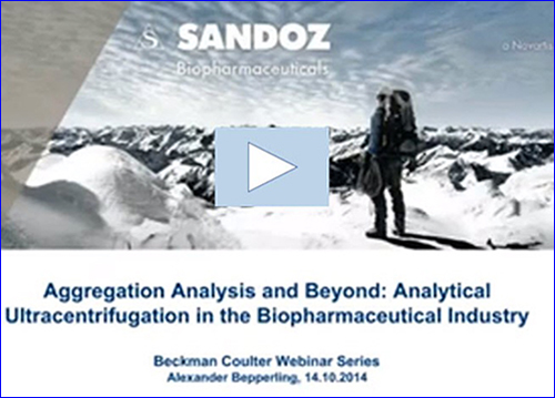 webinar Analytical Ultracentrifugation in the Biopharmaceutical Industry