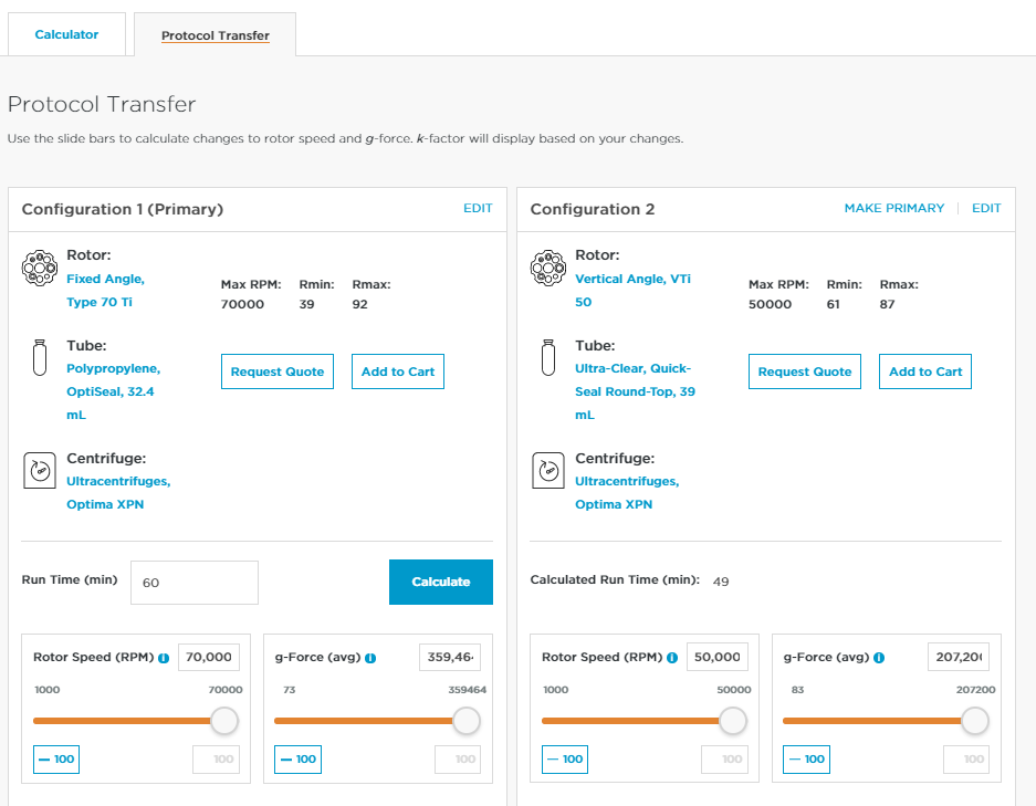 Intellifuge Protocol transfer screenshot