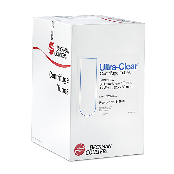 344058, 38.5 mL, Open-Top Thinwall Ultra-Clear Tube, 25 x