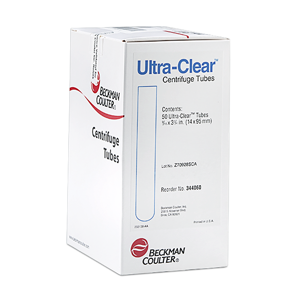 344060, 14 mL, Open-Top Thinwall Ultra-Clear Tube, 14 x 95mm - 50Pk