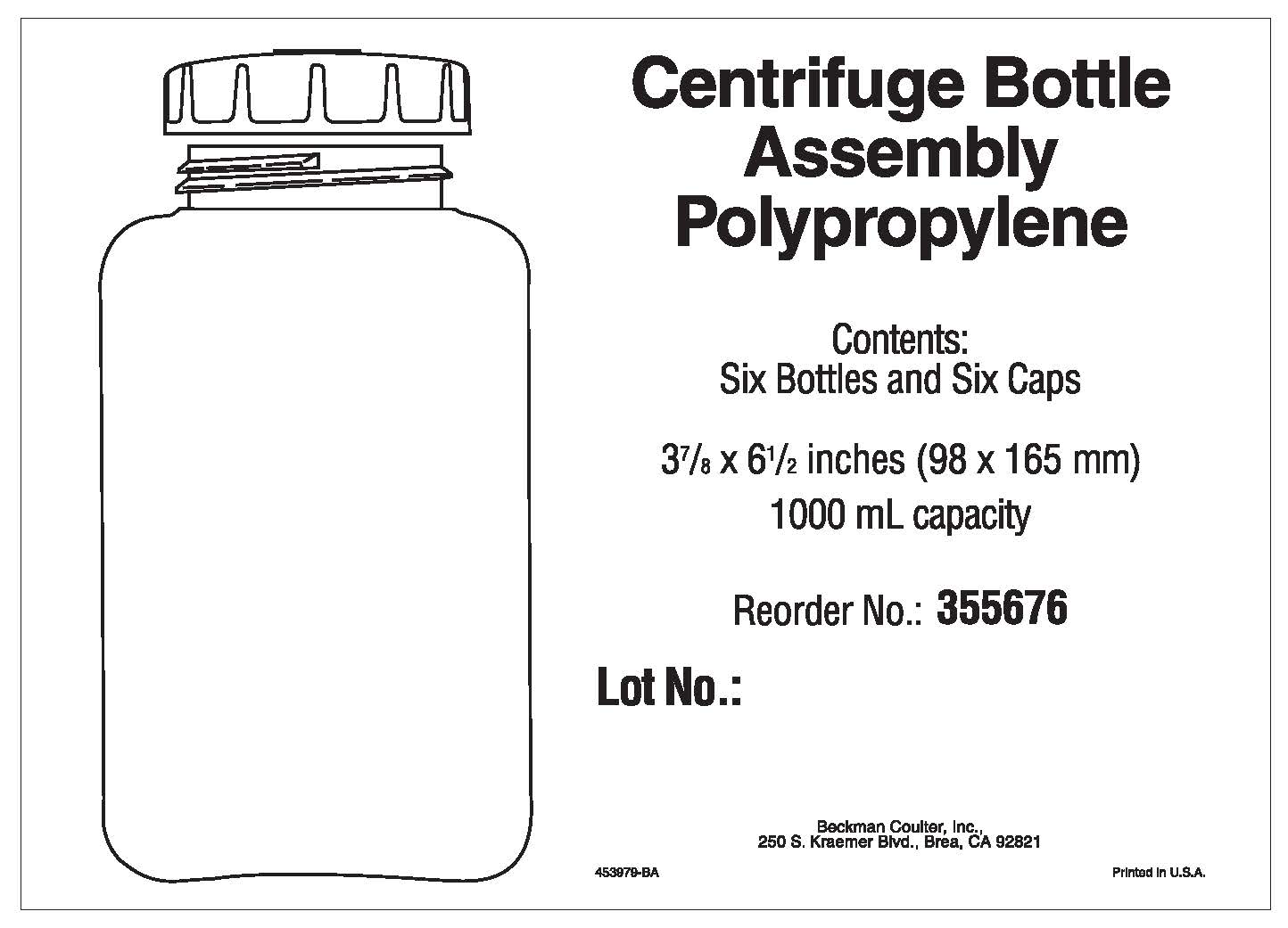 Centrifuges consumables tubes and bottles label