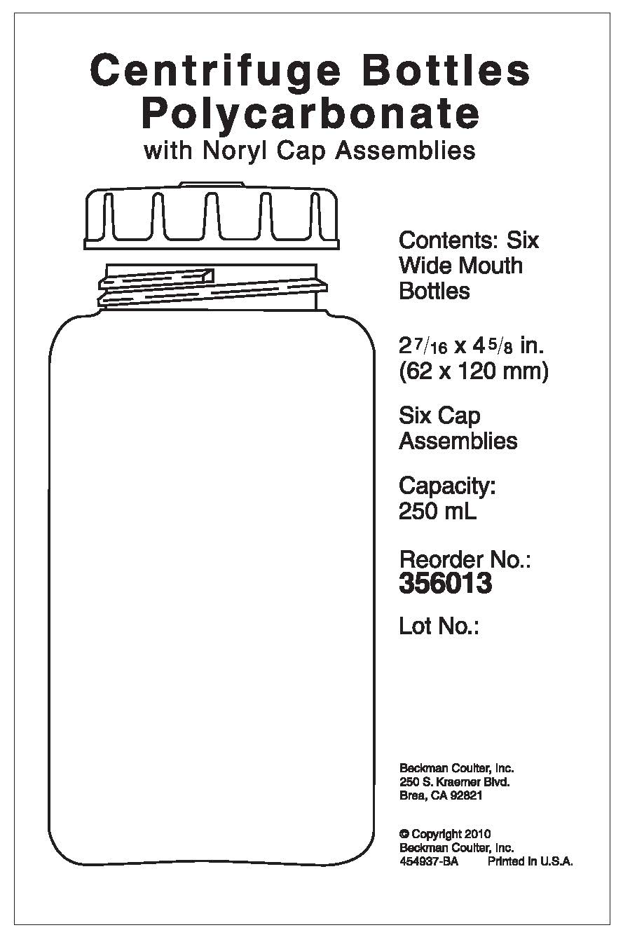 250 mL, Polycarbonate Bottle with Screw-On Cap, 62 x 120mm - 6Pk