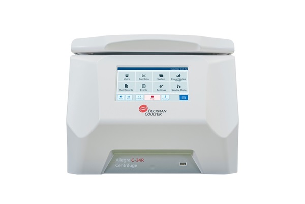 Allegra C-34R benchtop centrifuge with intuitive touchscreen controls and programmable settings