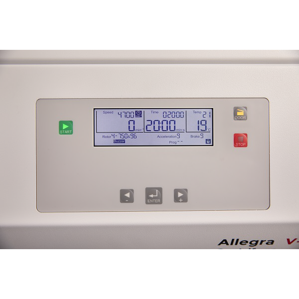 Allegra V-15R Benchtop Centrifuge controls