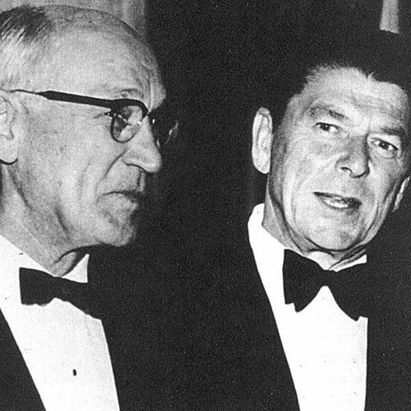 Arnold Beckman with Governor Ronald Reagan