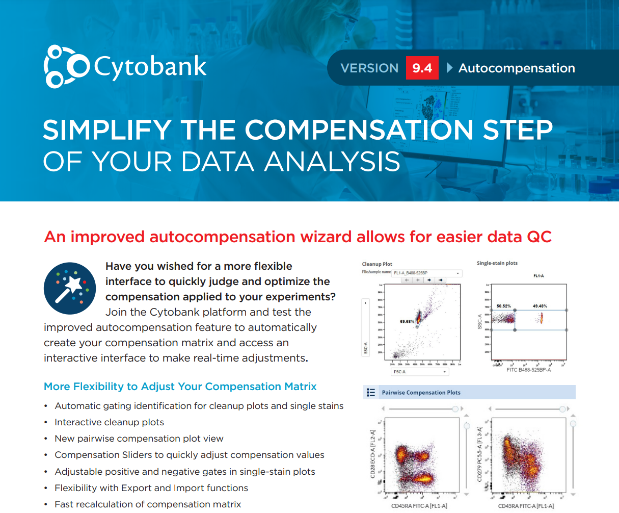 Cytobank Version 9.4 Flyer