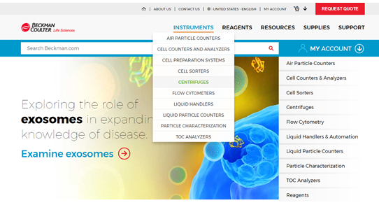 Discover life sciences products through our improved site navigation at beckman.com