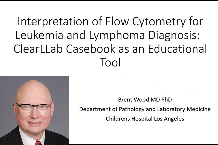 Interpretation of Flow Cytometry for Leukemia and Lymphoma Diagnosis: ClearLLab Casebook as an Educational Tool - webinar by Brent Wood, thumbnail
