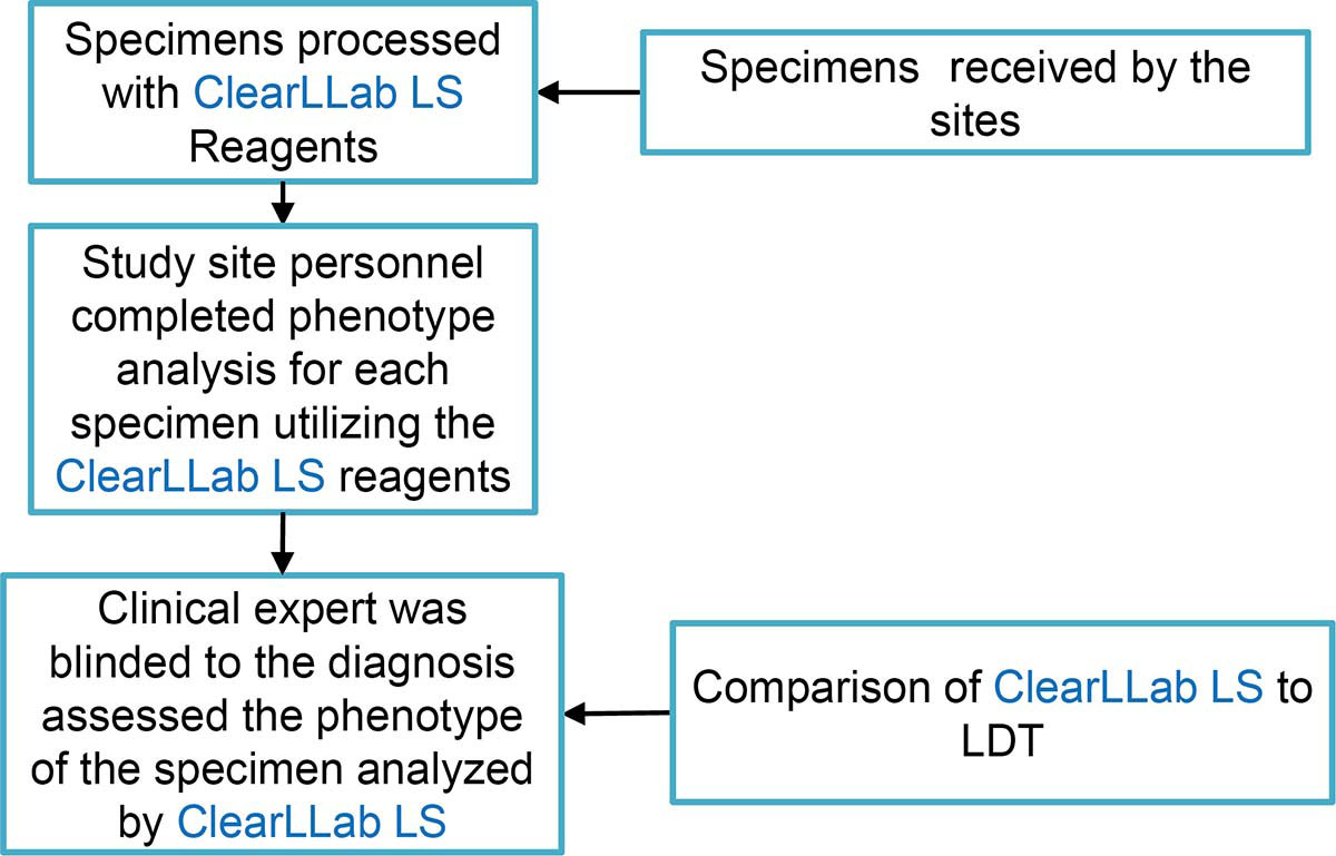 Flow chart showing how the study was performed at each site