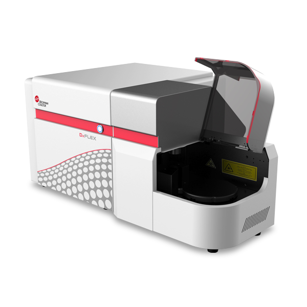 DxFLEX flow cytometer with autoloader with cover opened