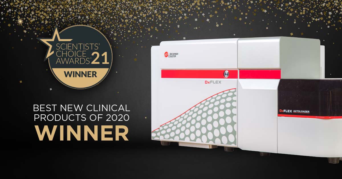 DxFLEX Flow Cytometer from Beckman Coulter Life Sciences has received the Scientists' Choice Award® for Best New Clinical Instrumentation of 2020 from SelectScience®