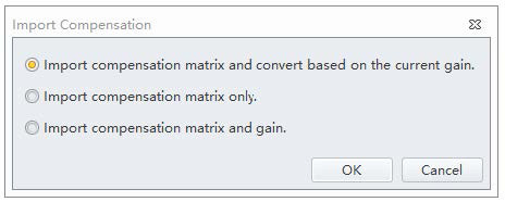 CytExpert Import Compensation window