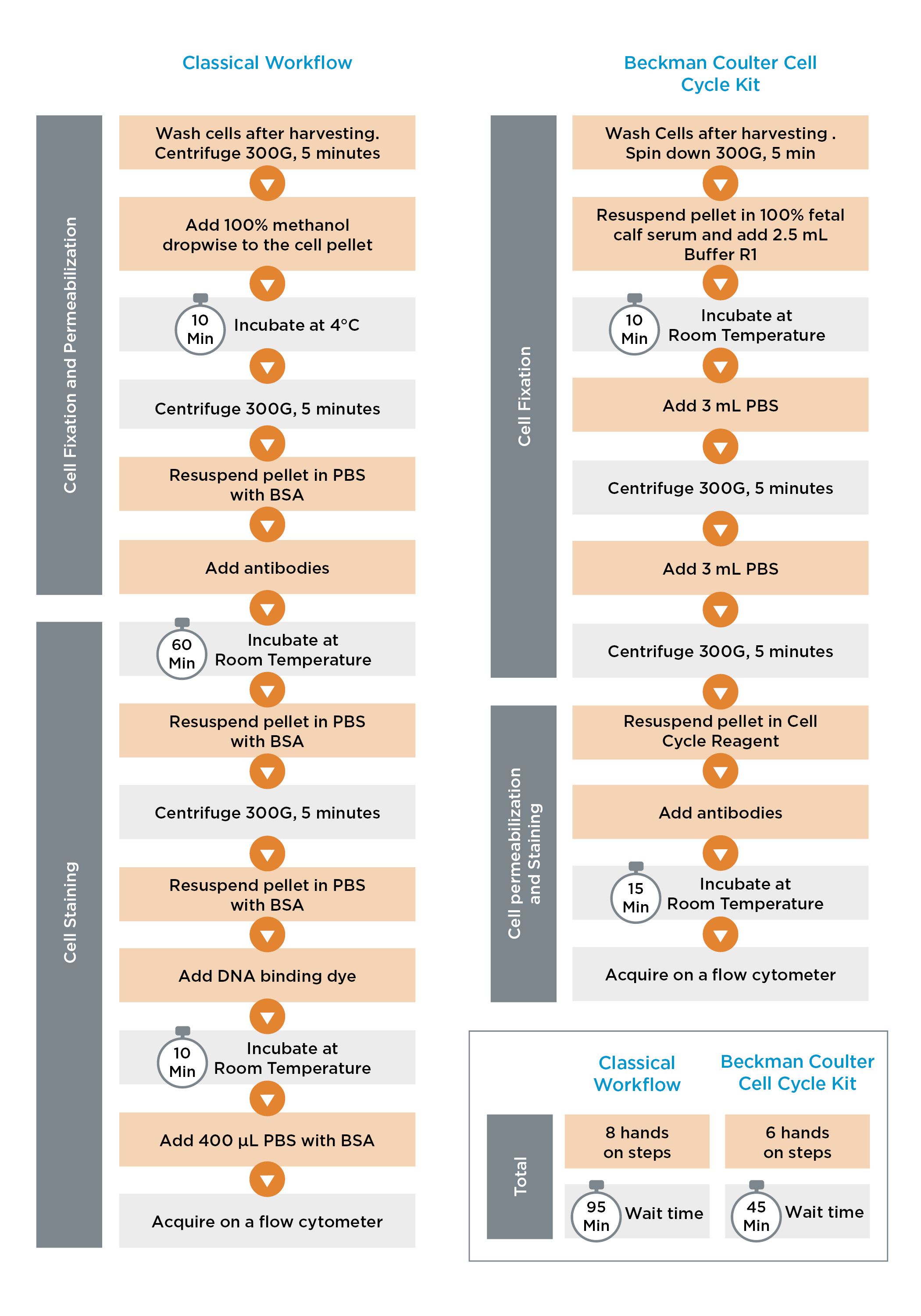 Advanced cell cycle analysis workflow comparison