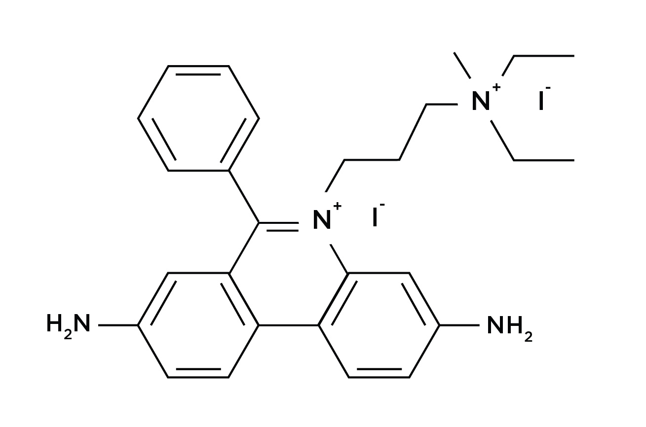 Chemical structure of propidium iodide