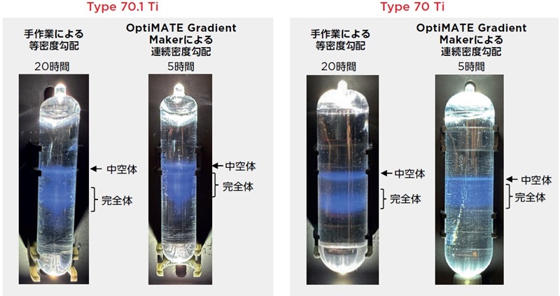 連続密度勾配 のAAV バンドの画像