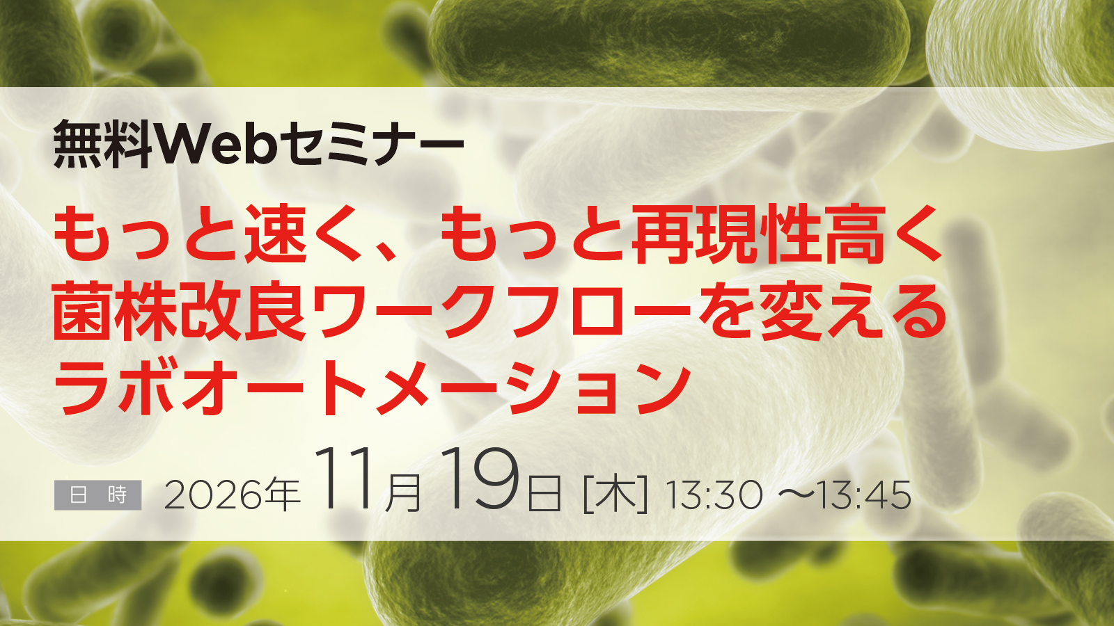もっと速く、もっと再現性高く 菌株改良ワークフローを変えるラボオートメーション