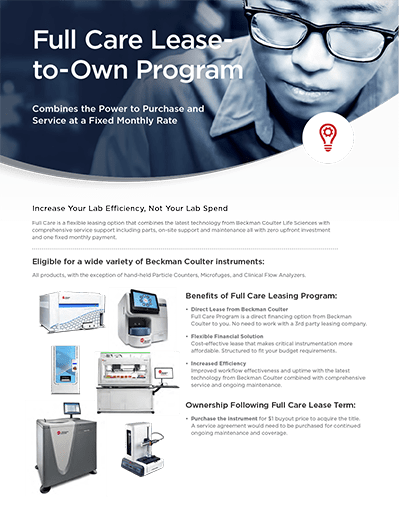 Full Care Lease-to-Own Program flyer