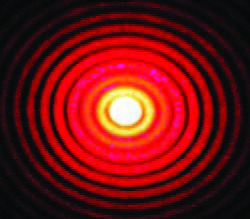 Картина рассеяния, создаваемая сферической частицей