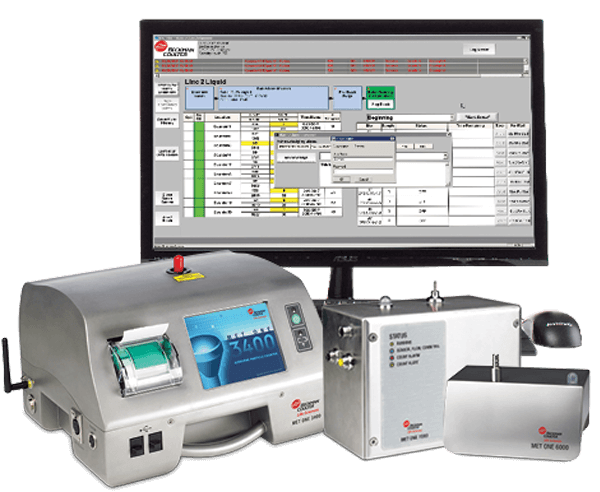 Facility Monitoring System portable and remote air particle counters