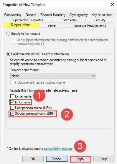 Configure the Template according to the following screenshots; at the end click “Apply” and “Ok” to save the settings5