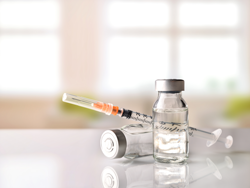 small molecule insulin formulation vial and needle