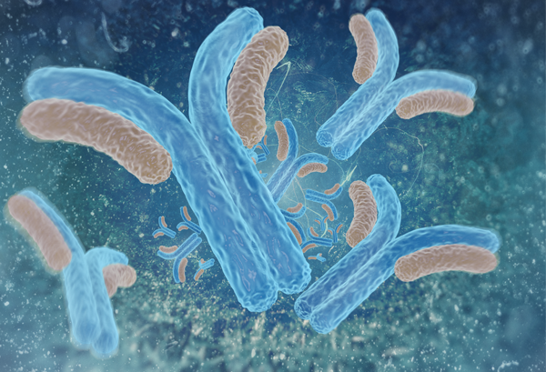 Biologics research, antibodies illustration