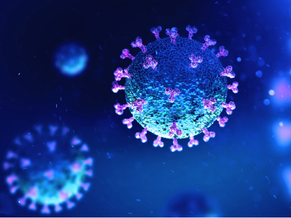 purple image of coronavirus